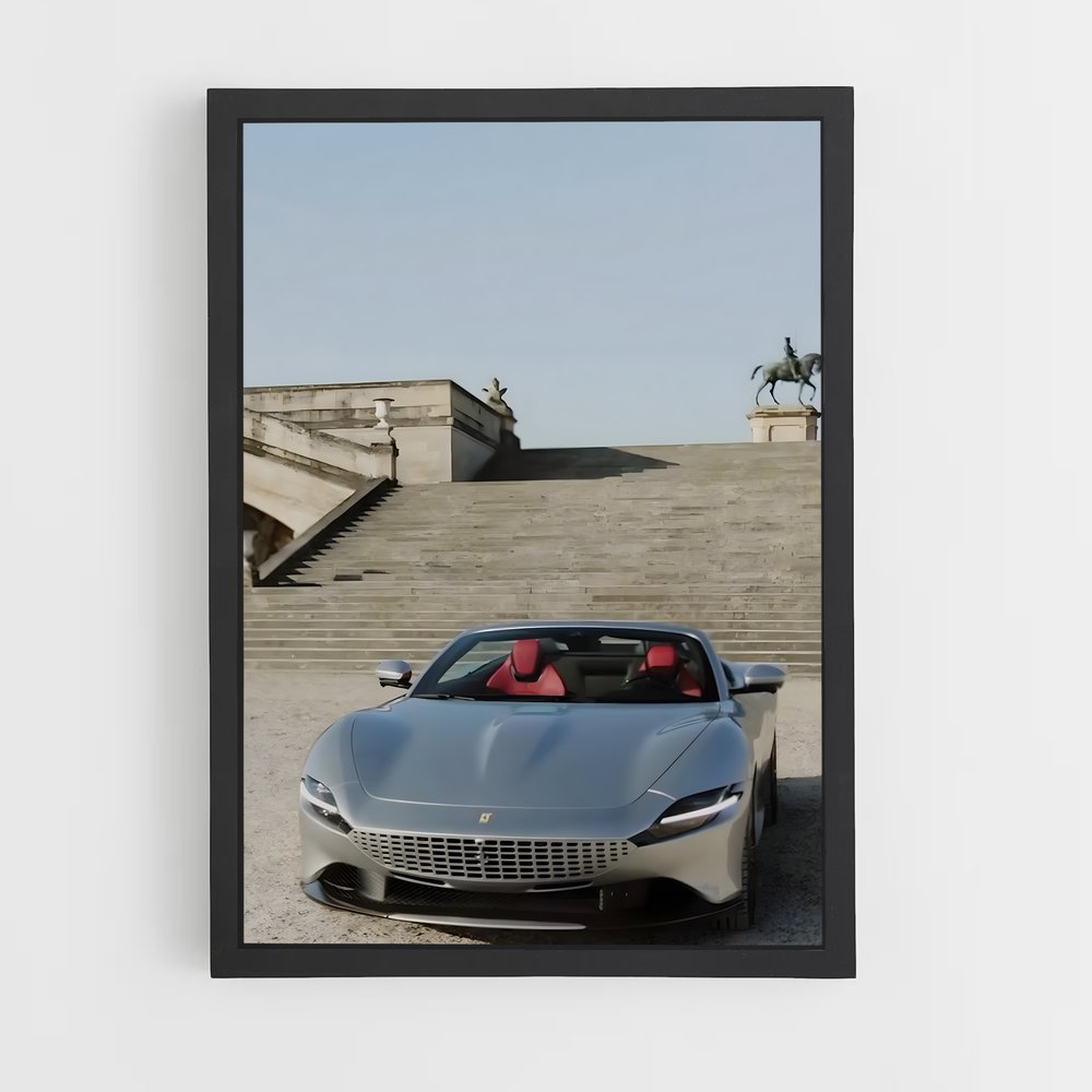 Poster L'Élégance Argentée – affiche Ferrari (vue 2)